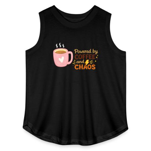 Powered by Coffee and Chaos - Women's Curvy Relaxed Tank Top
