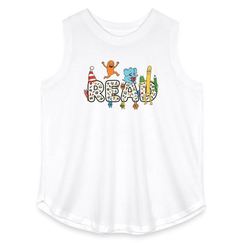 Whimsical READ Kids Cartoon - Women's Curvy Relaxed Tank Top