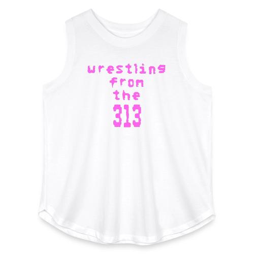 Wrestling from the 313 (pink) - Women's Curvy Relaxed Tank Top