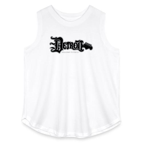 DETROIT GUITAR WTTD BLK SLR REG FONT - Women's Curvy Relaxed Tank Top