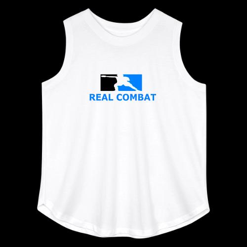 RCM MMA & BOXING Light Blue White Text - Women's Curvy Relaxed Tank Top