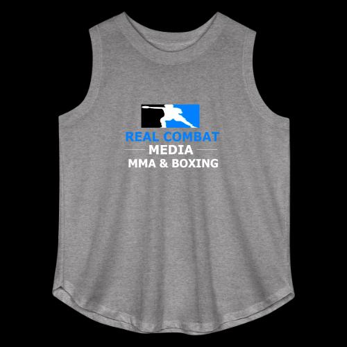 RCM MMA & BOXING Light Blue White Text - Women's Curvy Relaxed Tank Top