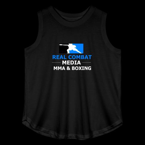 RCM MMA & BOXING Light Blue White Text - Women's Curvy Relaxed Tank Top