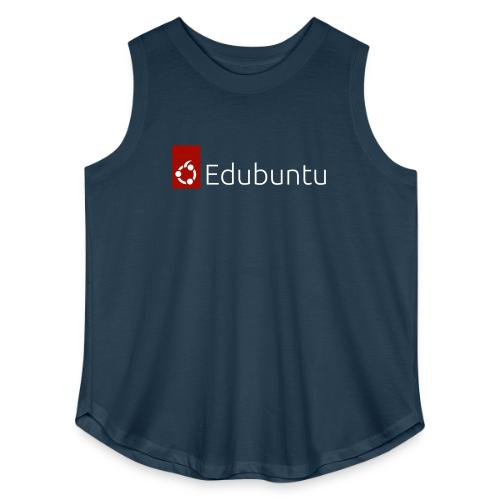 Edubuntu Logo 2023 - White - Women's Curvy Relaxed Tank Top
