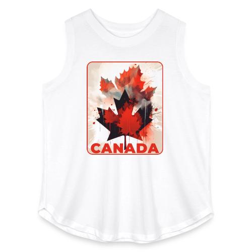 Canada Inked Leaf - Women's Curvy Relaxed Tank Top