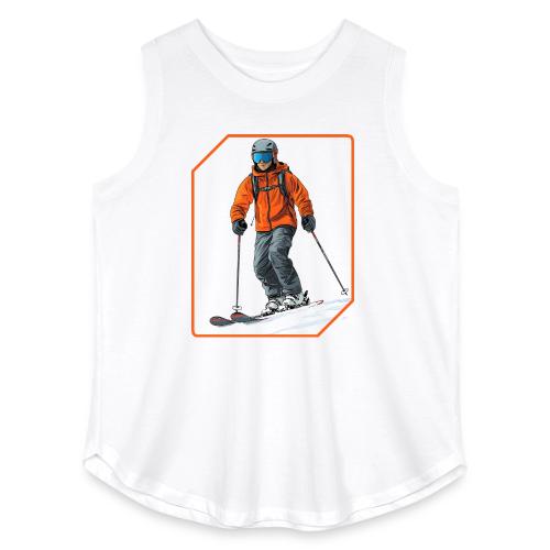 Skiing Thrill Ride - Women's Curvy Relaxed Tank Top