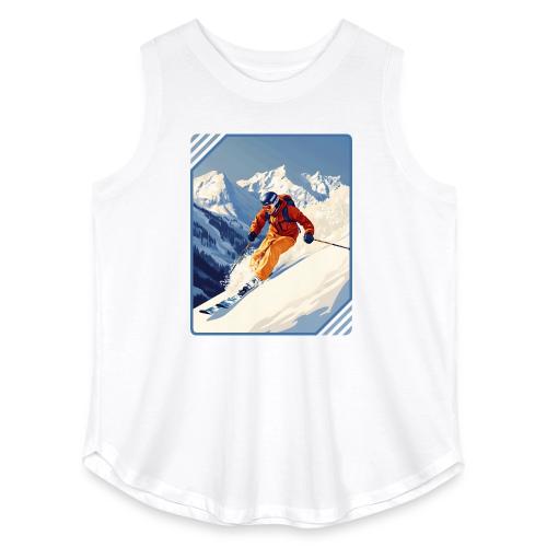 Mountain Skiing Vibes - Women's Curvy Relaxed Tank Top