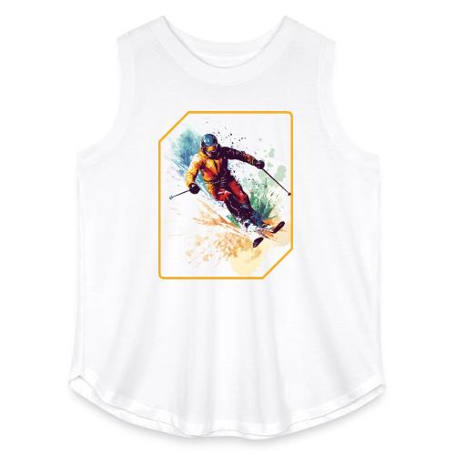 Winter Skiing Escape - Women's Curvy Relaxed Tank Top