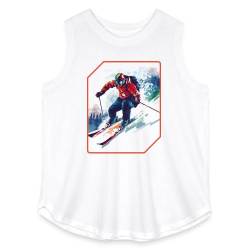 Skiing is Life - Women's Curvy Relaxed Tank Top