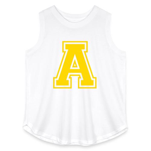 Letter A – Capital Athletic Alphabet Monogram - Women's Curvy Relaxed Tank Top