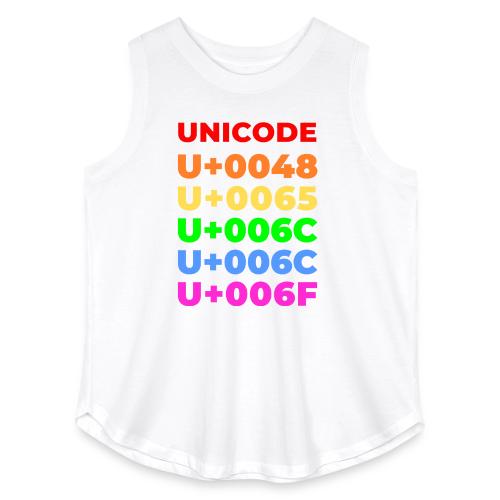 Hello, in unicode - Women's Curvy Relaxed Tank Top
