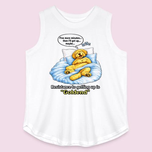 Funny Goldendoodle Sleeping design. - Women's Curvy Relaxed Tank Top