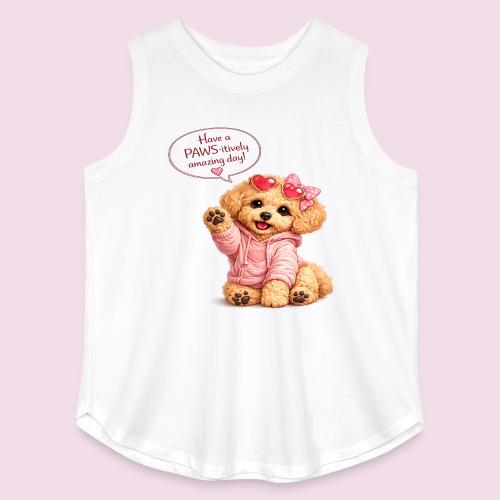 Have a PAWS-itively Amazing Day - Women's Curvy Relaxed Tank Top