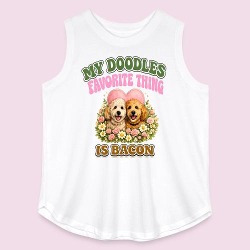 My Doodles Favorite Thing Is Bacon - Women's Curvy Relaxed Tank Top