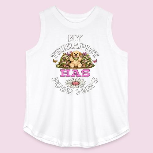 My Therapist Has Four Paws - Women's Curvy Relaxed Tank Top