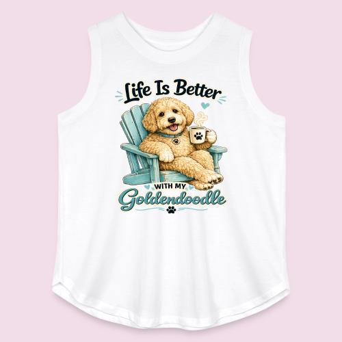 Life Is Better With My Goldendoodle - Women's Curvy Relaxed Tank Top