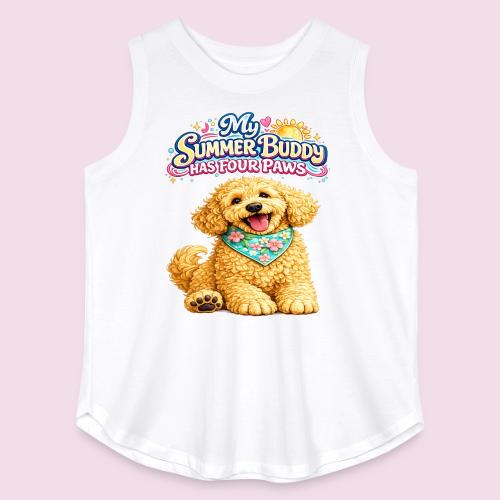 My Summer Buddy Has Four Paws - Women's Curvy Relaxed Tank Top