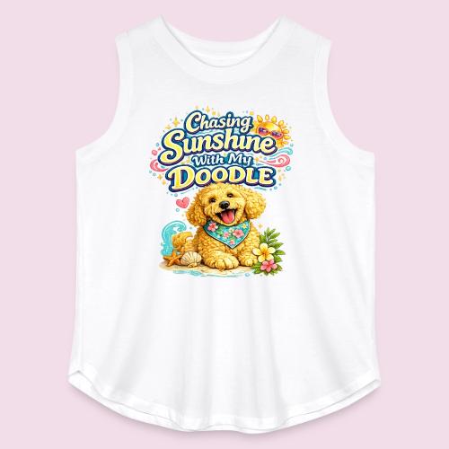 Chasing Sunshine With My Doodle - Women's Curvy Relaxed Tank Top