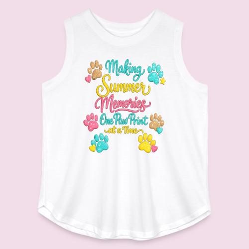 Making Summer Memories Faux Embroidery - Women's Curvy Relaxed Tank Top