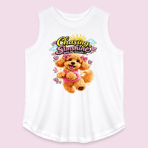 Chasing Sunshine With My Doodle - Women's Curvy Relaxed Tank Top