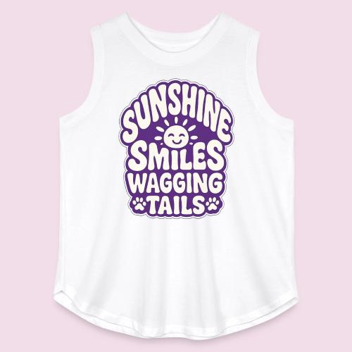 Sunshine Smiles Wagging Tails - Women's Curvy Relaxed Tank Top