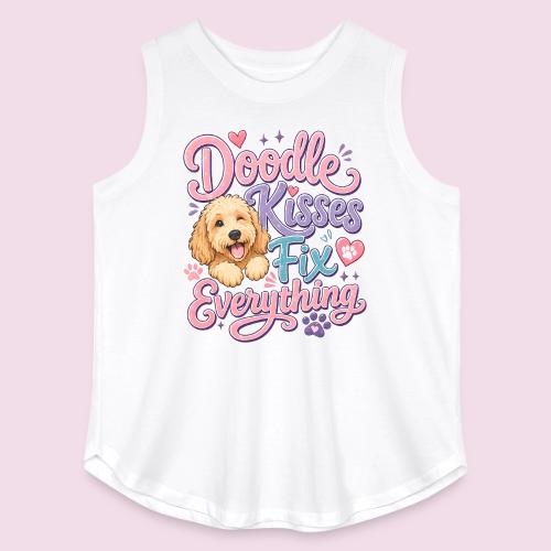Doodle Kisses Fix Everything Dog Lover Gift - Women's Curvy Relaxed Tank Top