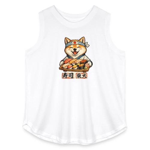 Funny Shiba Inu Sushi Kawaii Dog Tee - Women's Curvy Relaxed Tank Top