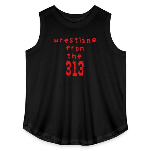 Wrestling from the 313 (red) - Women's Curvy Relaxed Tank Top