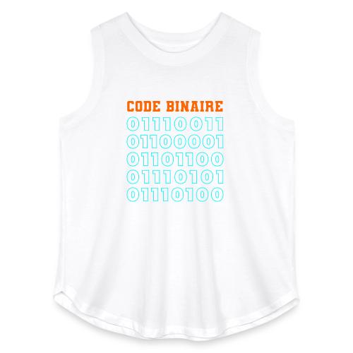 Hi in binary code - Women's Curvy Relaxed Tank Top