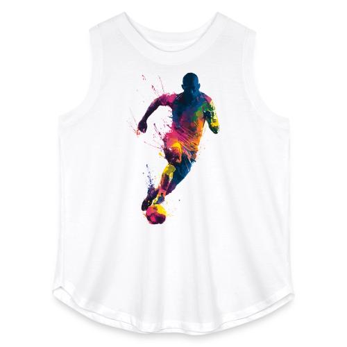 Soccer: Kick of Colors - Women's Curvy Relaxed Tank Top