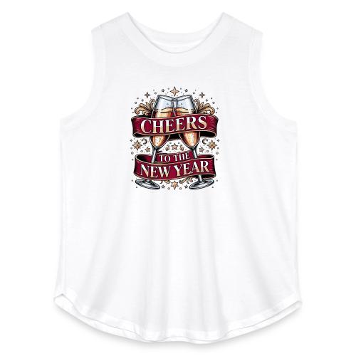 New Year's Champagne T-Shirt - Women's Curvy Relaxed Tank Top