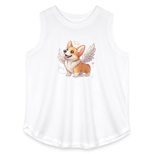 Angel Wings Corgi - Women's Curvy Relaxed Tank Top