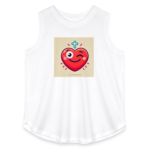 DALLE 2025 09 13 15 56 10 A winking heart sh - Women's Curvy Relaxed Tank Top