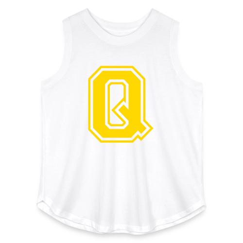 Letter Q – Capital Athletic Alphabet Monogram - Women's Curvy Relaxed Tank Top