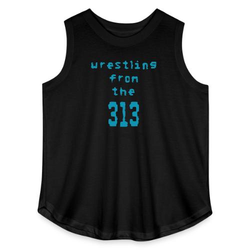 Wrestling from the 313 (Teal) - Women's Curvy Relaxed Tank Top