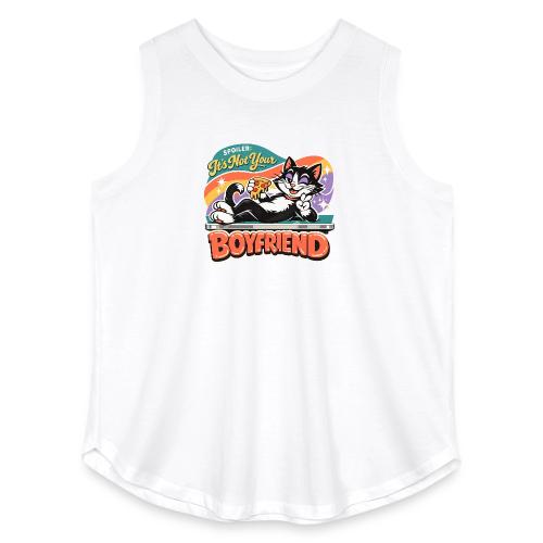 Sassy Cat Pride Pizza Retro Comic - Women's Curvy Relaxed Tank Top