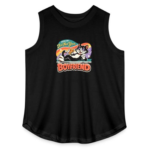 Sassy Cat Pride Pizza Retro Comic - Women's Curvy Relaxed Tank Top