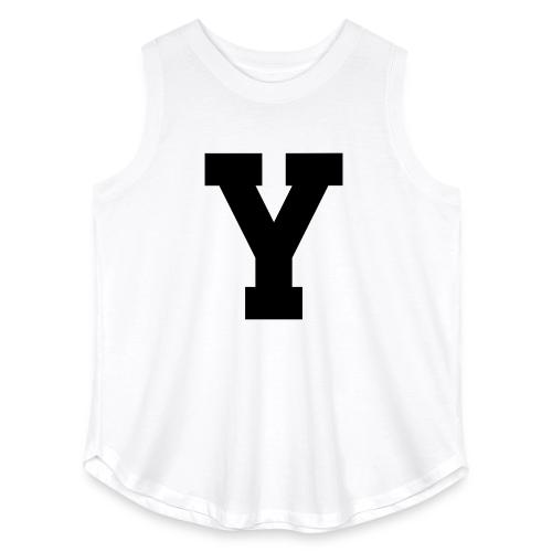Varsity Letter Y Collegiate Alphabet Art - Women's Curvy Relaxed Tank Top