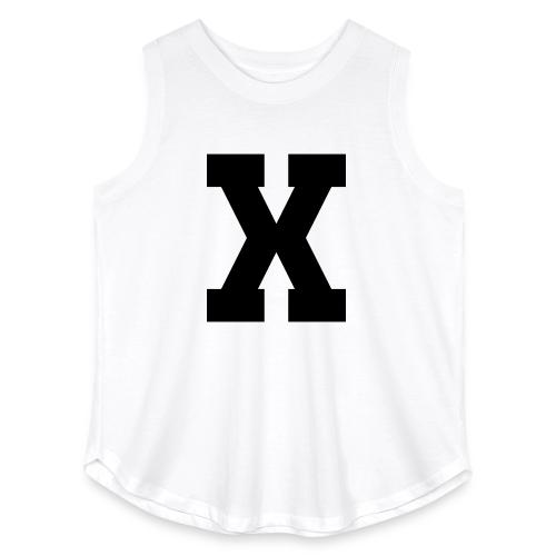 Varsity Letter X Athletic Monogram - Women's Curvy Relaxed Tank Top