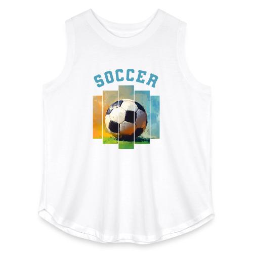 Soccer Ball Vibes - Women's Curvy Relaxed Tank Top