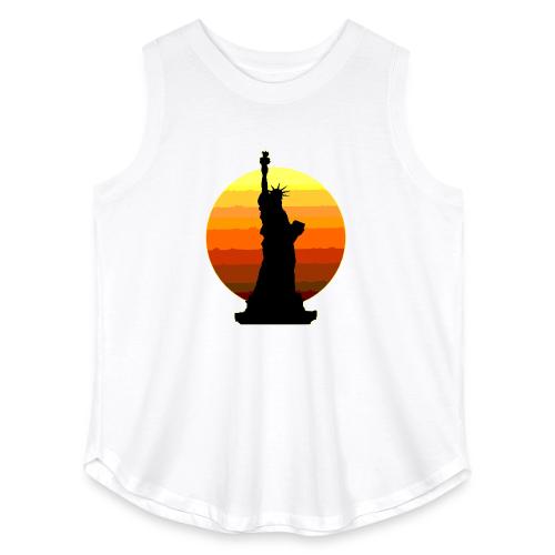 USA: Golden Horizon Liberty - Women's Curvy Relaxed Tank Top