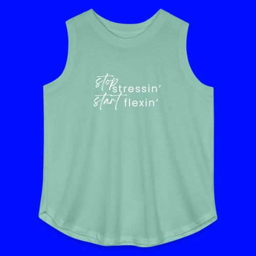 not gym therapy 1 - Women's Curvy Relaxed Tank Top