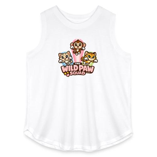Wild Paw Squad Cute Animal Friends - Women's Curvy Relaxed Tank Top