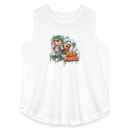 Red Panda Street Graffiti Vibes - Women's Curvy Relaxed Tank Top