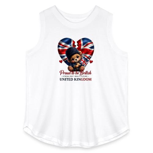 Proud to Be British Teddy Bear UK Patriot Gift - Women's Curvy Relaxed Tank Top