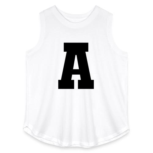 Varsity Letter A Athletic Monogram Design - Women's Curvy Relaxed Tank Top