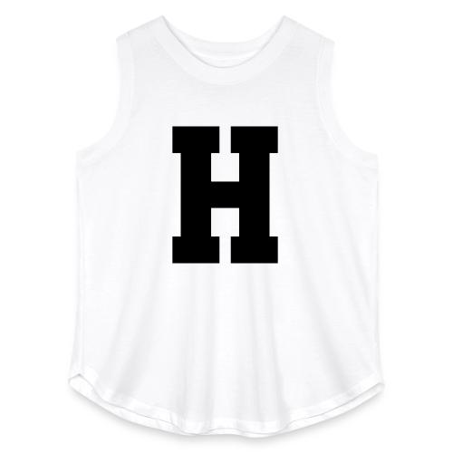 Varsity Letter H Athletic Font Design - Women's Curvy Relaxed Tank Top