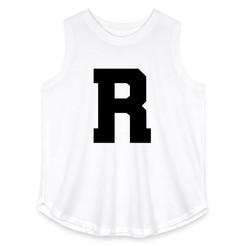 Varsity Letter R Athletic Monogram - Women's Curvy Relaxed Tank Top