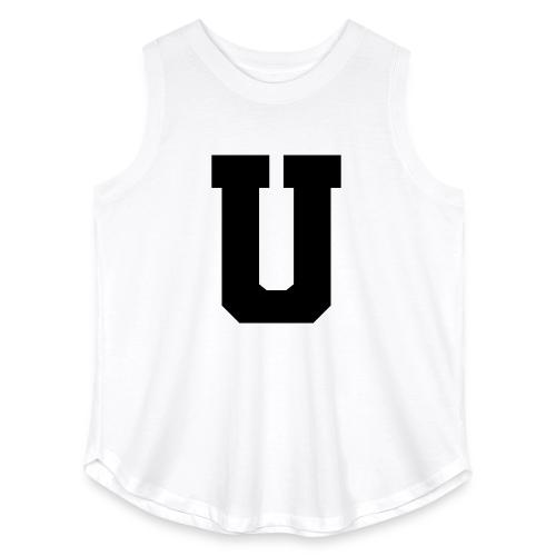 Varsity Letter U Collegiate Monogram - Women's Curvy Relaxed Tank Top