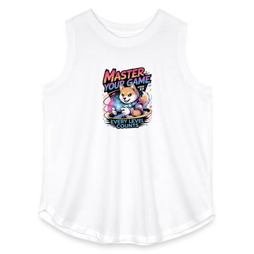 Cute Gamer Shiba Inu Level Up - Women's Curvy Relaxed Tank Top